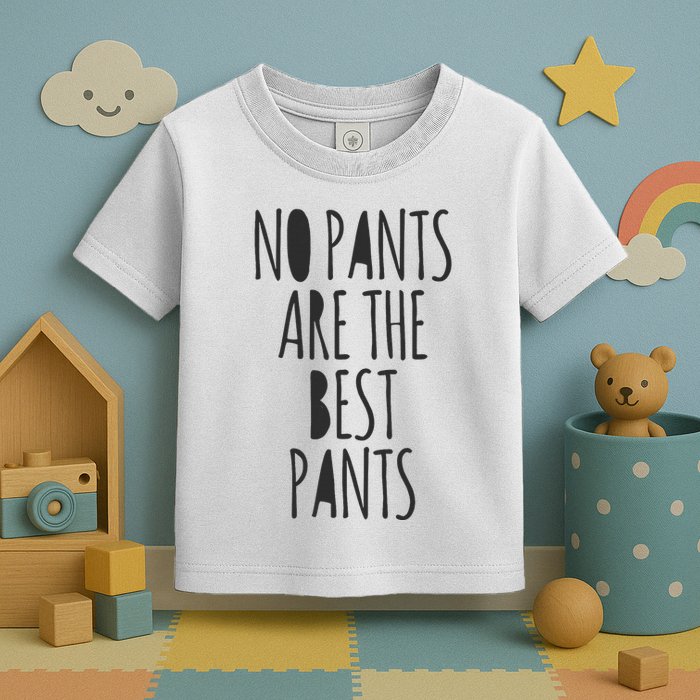 No Pants Are The Best Pants Funny Lazy Toddler T-Shirt