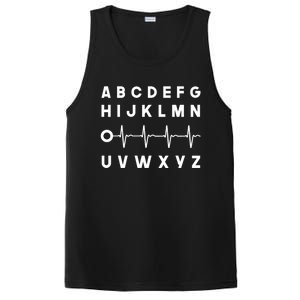 Nurse Pqrst Abcs Ekg Strip Alphabet Funny Nurses Memes Gift PosiCharge Competitor Tank