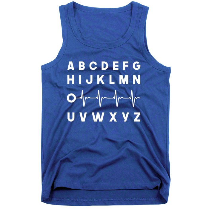 Nurse Pqrst Abcs Ekg Strip Alphabet Funny Nurses Memes Gift Tank Top