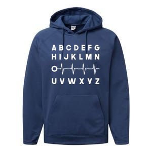 Nurse Pqrst Abcs Ekg Strip Alphabet Funny Nurses Memes Gift Performance Fleece Hoodie