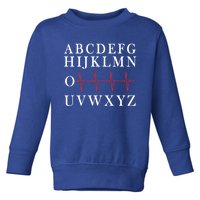 Nurse Pqrst Abcs Ekg Strip Alphabet Funny Nurse Memes Gift Toddler Sweatshirt