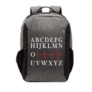 Nurse Pqrst Abcs Ekg Strip Alphabet Funny Nurse Memes Gift Vector Backpack