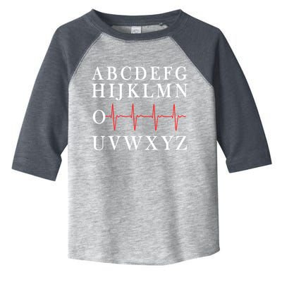 Nurse Pqrst Abcs Ekg Strip Alphabet Funny Nurse Memes Gift Toddler Fine Jersey T-Shirt