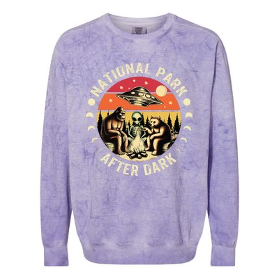 National Park After Dark Funny Colorblast Crewneck Sweatshirt