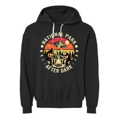 National Park After Dark Funny Garment-Dyed Fleece Hoodie