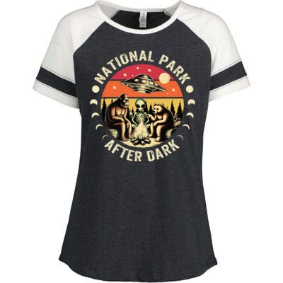 National Park After Dark Funny Enza Ladies Jersey Colorblock Tee