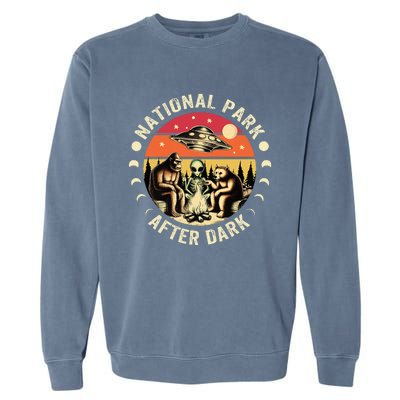 National Park After Dark Funny Garment-Dyed Sweatshirt