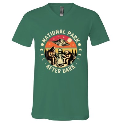 National Park After Dark Funny V-Neck T-Shirt