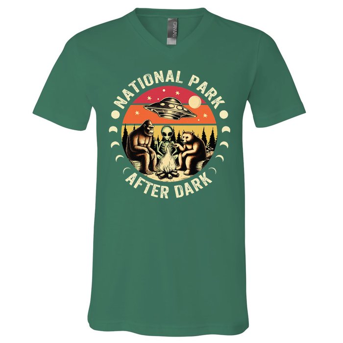 National Park After Dark Funny V-Neck T-Shirt