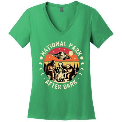 National Park After Dark Funny Women's V-Neck T-Shirt