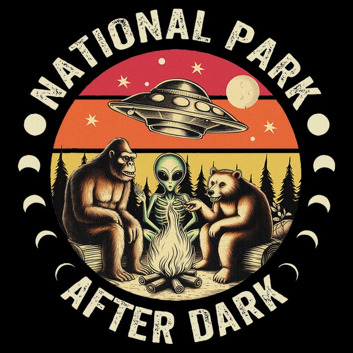 National Park After Dark Funny Cooling Performance Crew T-Shirt