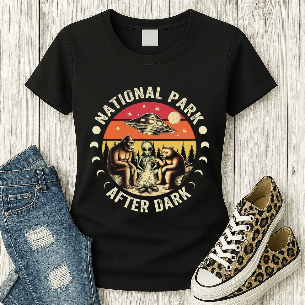 National Park After Dark Funny Womens T-Shirt