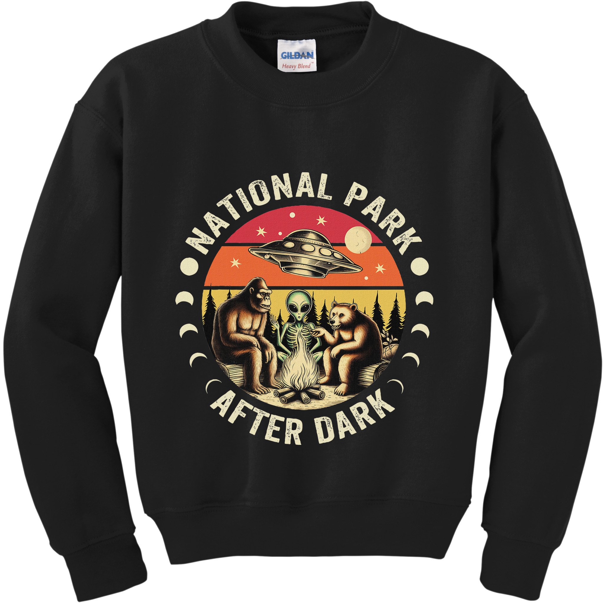 National Park After Dark Funny Kids Sweatshirt