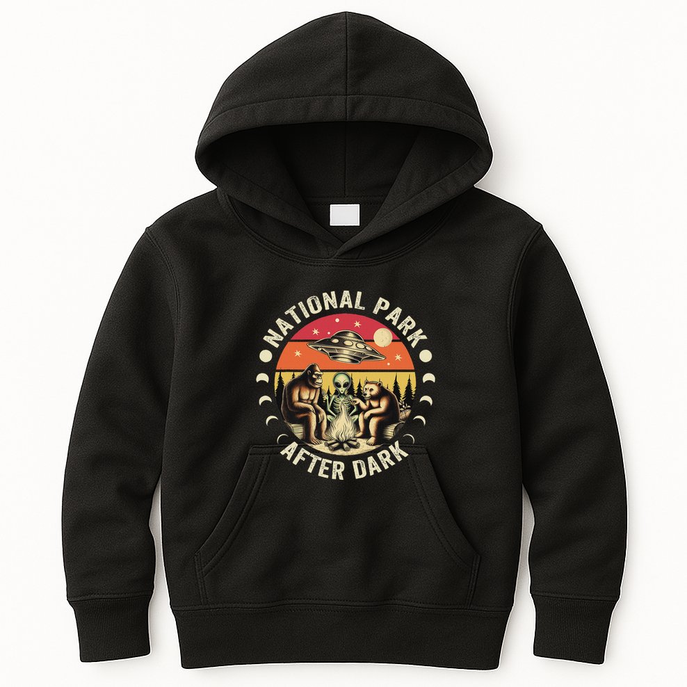 National Park After Dark Funny Kids Hoodie