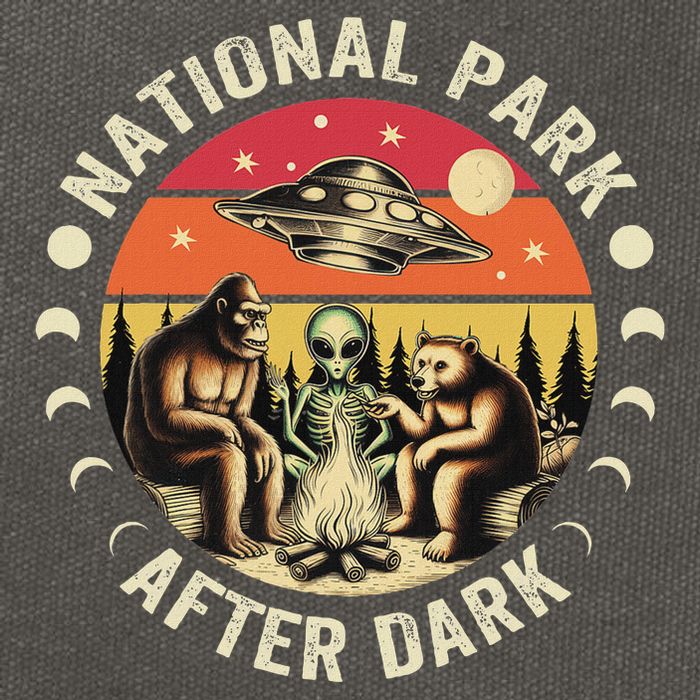 National Park After Dark Funny Cotton Canvas Backpack