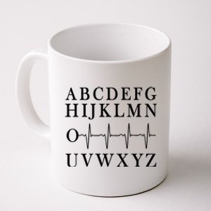 Nurse Pqrst Abcs Ekg Stripe Alphabet Funny Great Gift Coffee Mug