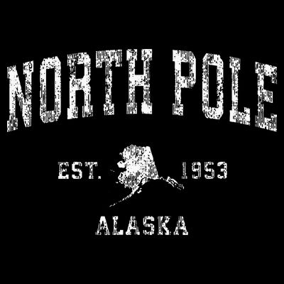 North Pole Alaska Ak Vintage Athletic Sports Design T-Shirt