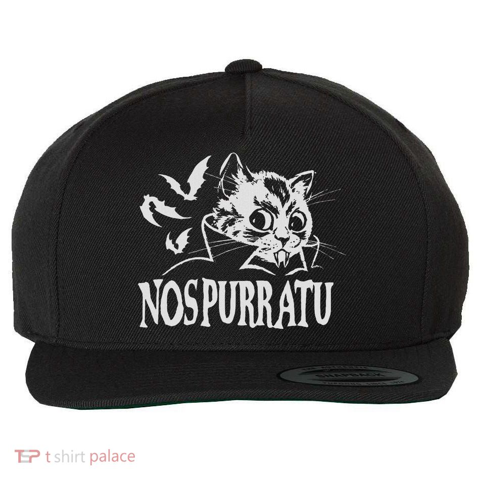 Nos Purr Atu Vampire Kitty Cat Lover For Goth Horror Fan Wool Snapback Cap
