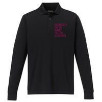 Nobody Puts Baby In The Corner Performance Long Sleeve Polo