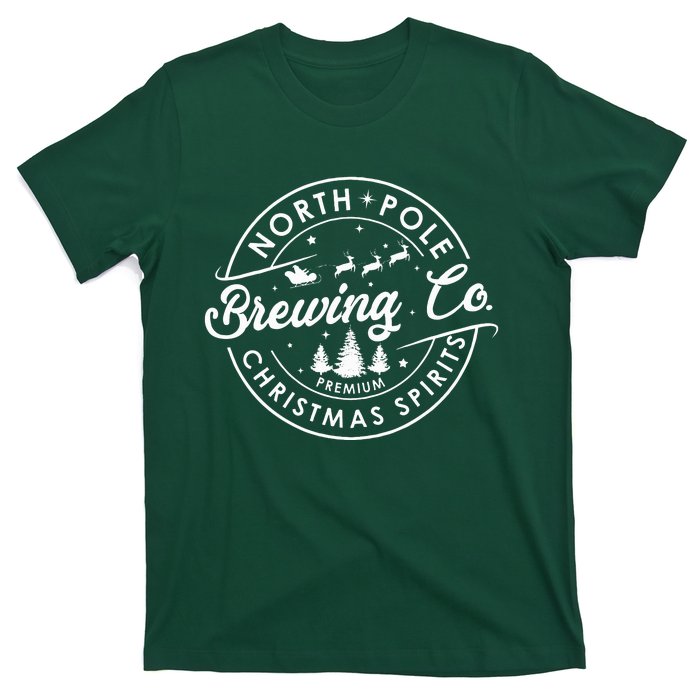 North Pole Brewing Co Christmas Spirits Matching Christmas T-Shirt