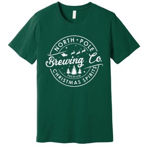 North Pole Brewing Co Christmas Spirits Matching Christmas Premium T-Shirt