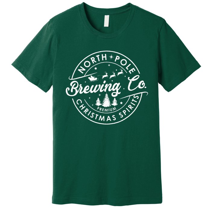 North Pole Brewing Co Christmas Spirits Matching Christmas Premium T-Shirt