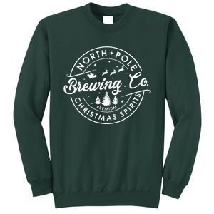 North Pole Brewing Co Christmas Spirits Matching Christmas Tall Sweatshirt