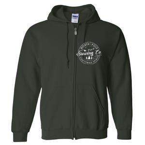 North Pole Brewing Co Christmas Spirits Matching Christmas Full Zip Hoodie