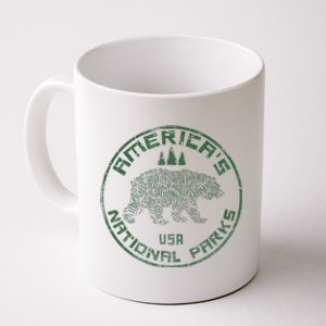 National Parks Bear Hiking Travel Camping Outdoors Retro Usa Coffee Mug