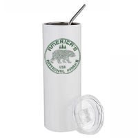 National Parks Bear Hiking Travel Camping Outdoors Retro Usa Stainless Steel Tumbler