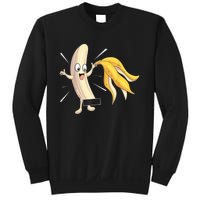 Naked Peeled Banana Striptease Censored Funny Adult Sweatshirt