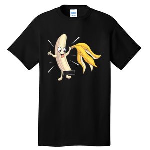 Naked Peeled Banana Striptease Censored Funny Adult Tall T-Shirt