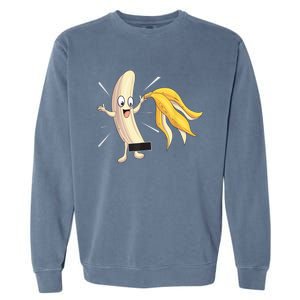 Naked Peeled Banana Striptease Censored Funny Adult Garment-Dyed Sweatshirt