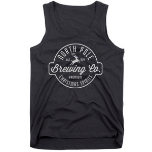 North Pole Brewing Co Christmas Santa North Pole Matching Tank Top