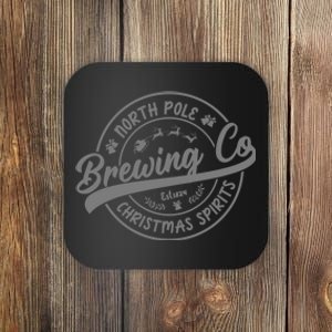 North Pole Brewing Co Christmas Santa North Pole Matching Coaster