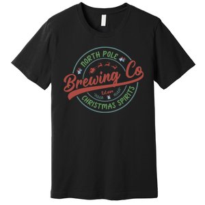 North Pole Brewing Co Christmas Santa North Pole Matching Premium T-Shirt