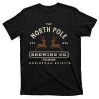 North Pole Brewing Co Christmas Santa North Pole Matching T-Shirt