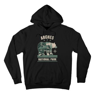 National Park Bear Cabin Vacation Souvenir Hoodie