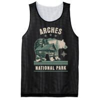 National Park Bear Cabin Vacation Souvenir Mesh Reversible Basketball Jersey Tank