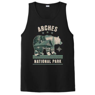 National Park Bear Cabin Vacation Souvenir PosiCharge Competitor Tank