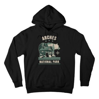 National Park Bear Cabin Vacation Souvenir Tall Hoodie