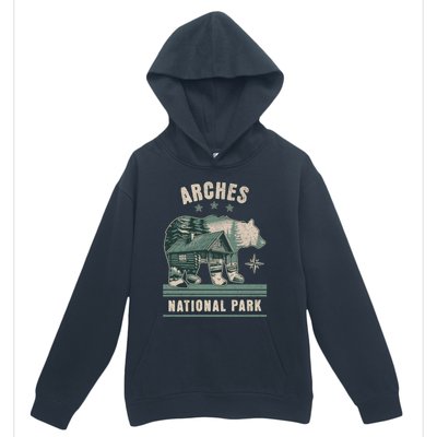 National Park Bear Cabin Vacation Souvenir Urban Pullover Hoodie