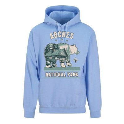 National Park Bear Cabin Vacation Souvenir Unisex Surf Hoodie