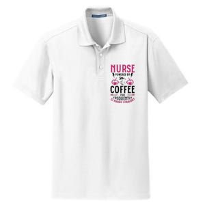 Nurse Powered By Coffee For Frequently 12 Hours Straight Dry Zone Grid Polo