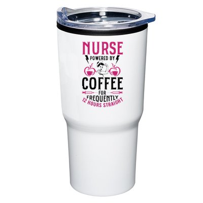 Nurse Powered By Coffee For Frequently 12 Hours Straight Tumbler