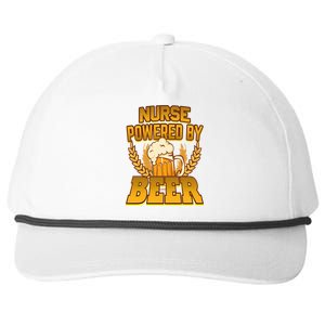 Nurse Powered By Beer Nursing Humor Gift Snapback Five-Panel Rope Hat