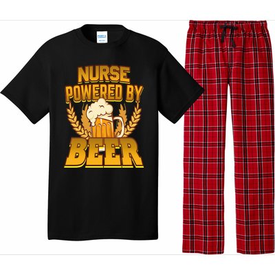 Nurse Powered By Beer Nursing Humor Gift Pajama Set