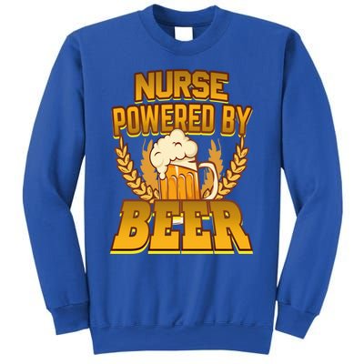 Nurse Powered By Beer Nursing Humor Gift Sweatshirt