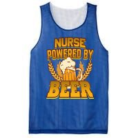 Nurse Powered By Beer Nursing Humor Gift Mesh Reversible Basketball Jersey Tank