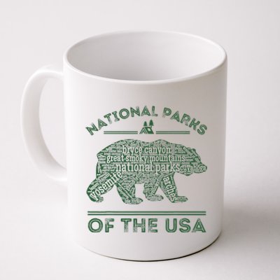 National Parks Bear Hiking Travel Camping Outdoors Retro Usa Coffee Mug